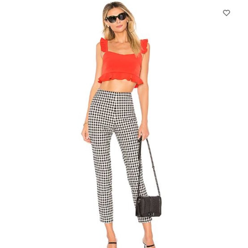 NastyGal Ruffle Crop Top
